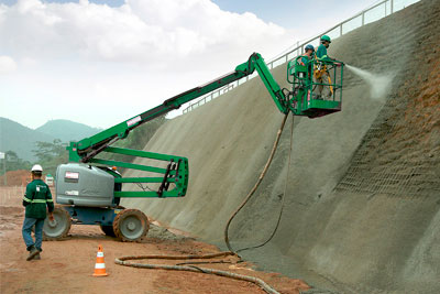 Aplicação de Concreto Projetado