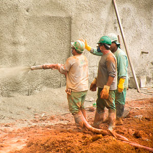 Aplicação de Concreto Projetado